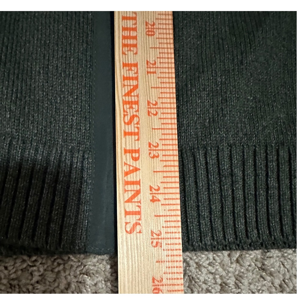 NWT DANIEL HECHTER Paris Men's Full Zip Knit Sweater Dark Green XXL Cotton Blend - Picture 10 of 14